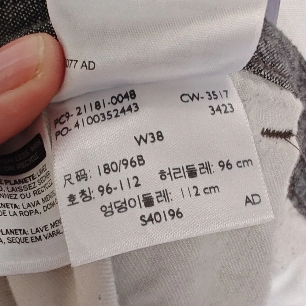 Levi Strauss Men‎ Shorts Size 38 Grey Heather Chambray Chino Casual 9